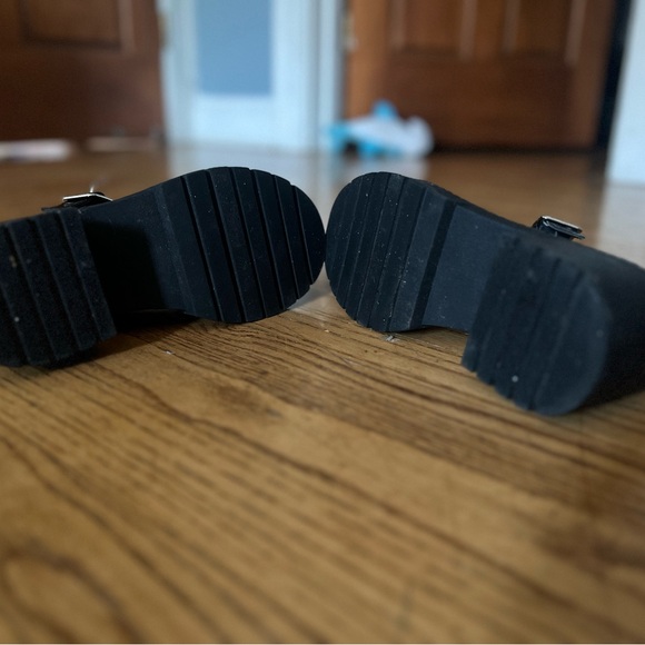 Madden Girl Shiny Black Platform Loafers - Picture 8 of 8